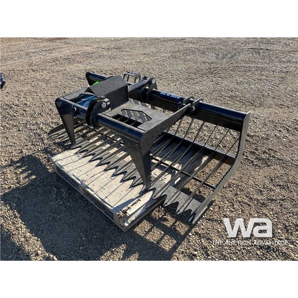 (UNUSED) SKID STEER 76 IN. HYD. ROCK GRAPPLE