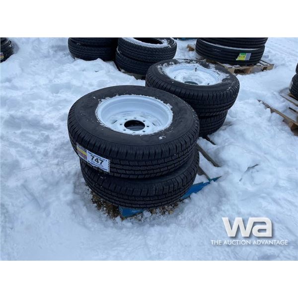 (UNUSED)(4) GRIZZLY ST235/80R16 TIRES & RIMS