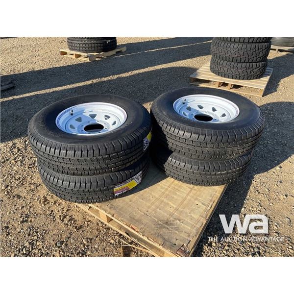 (UNUSED) (4) GRIZZLY 235/80R16 TIRES & RIMS