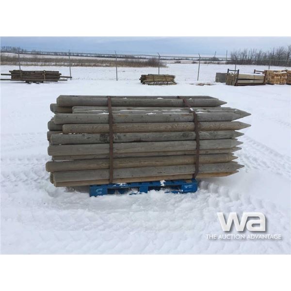 BUNDLE OF 7 FT. TREATED POSTS