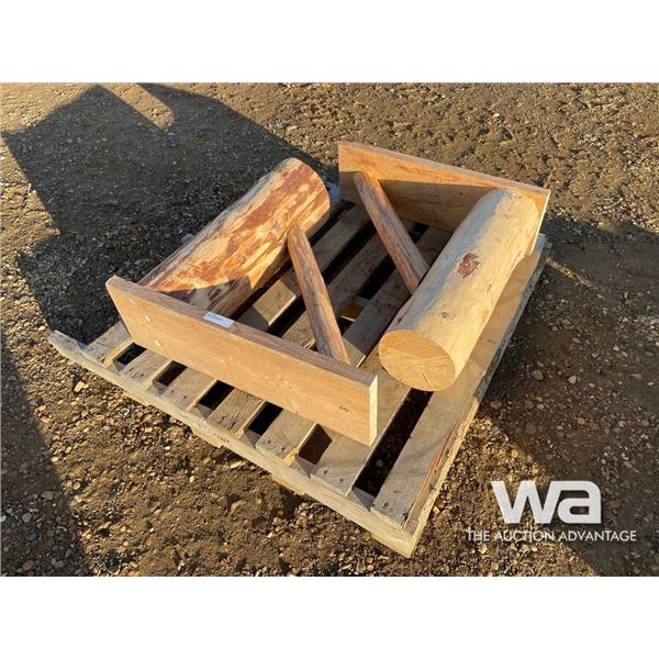 (2) HAND MADE SPRUCE SADDLE RACKS