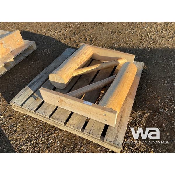 (2) HAND MADE SPRUCE SADDLE RACKS