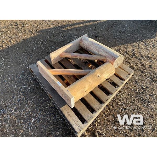 (2) HAND MADE SPRUCE SADDLE RACKS