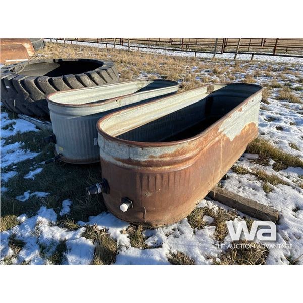 (2) GALVANIZED WATER TROUGHS