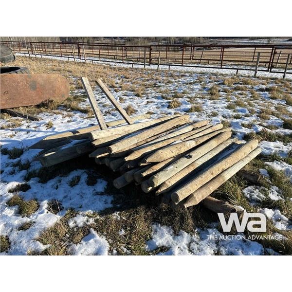 QTY OF WOOD FENCE POST