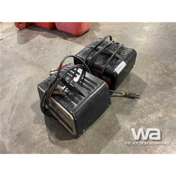 (2) 12 VOLT BATTERY CHARGERS