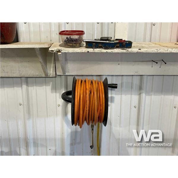 AIR HOSE REEL & AIR CHUCKS PLUS FITTINGS
