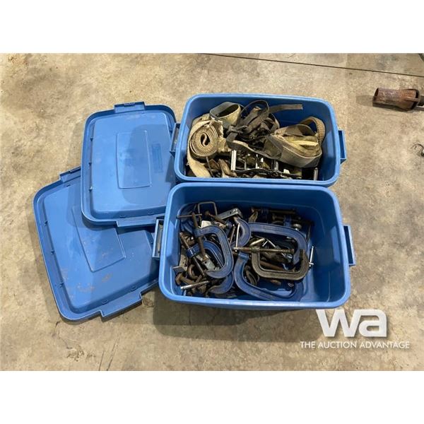 C-CLAMPS, TIE DOWN STRAPS