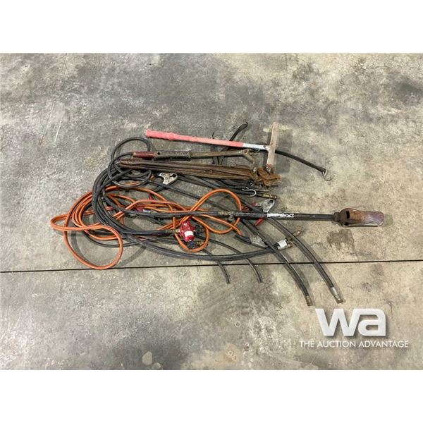 PROPANE TORCH, BOOSTER CABLES, HYD. HOSE