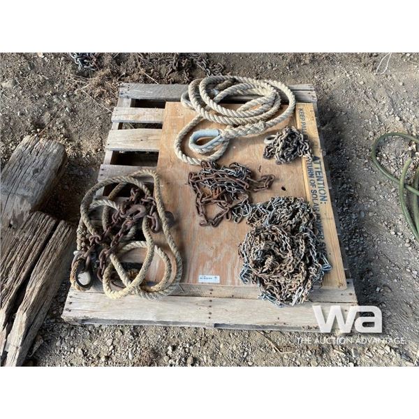 CHAINS, TOW ROPE