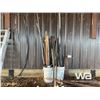 Image 1 : BUCKETS OF MISC. STEEL & STEEL ON WALL RACK