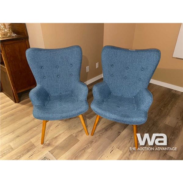 (2) BLUE CHAIRS