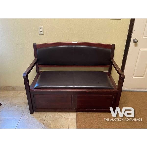 2 SEATER WOODEN BENCH