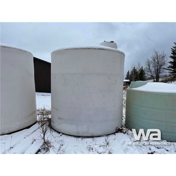 12,000 L WHITE POLY TANK