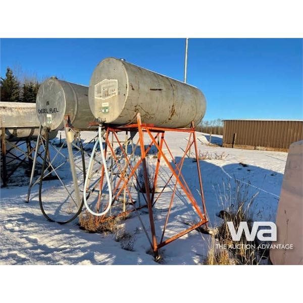 300 GAL. STEEL TANK & RED STAND