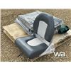 Image 5 : BOAT SEAT & (3) CAMP CHAIRS W/ CUP HOLDERS