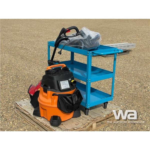 RIGID WET/DRY VAC & ELECTRIC TORO POWER SHOVEL