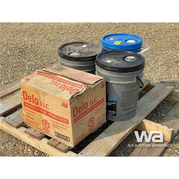 ASSORTED ANTIFREEZE & OIL