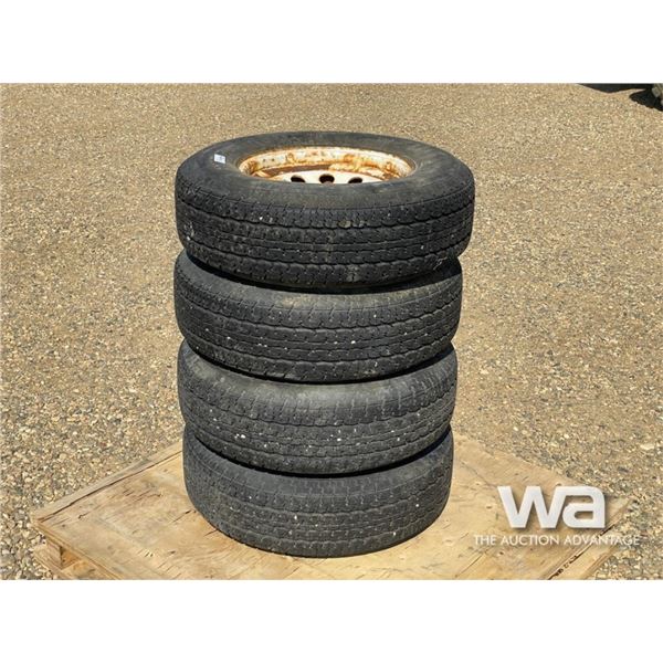 (4) ST225/75R15 GOODYEAR TRAILER TIRES