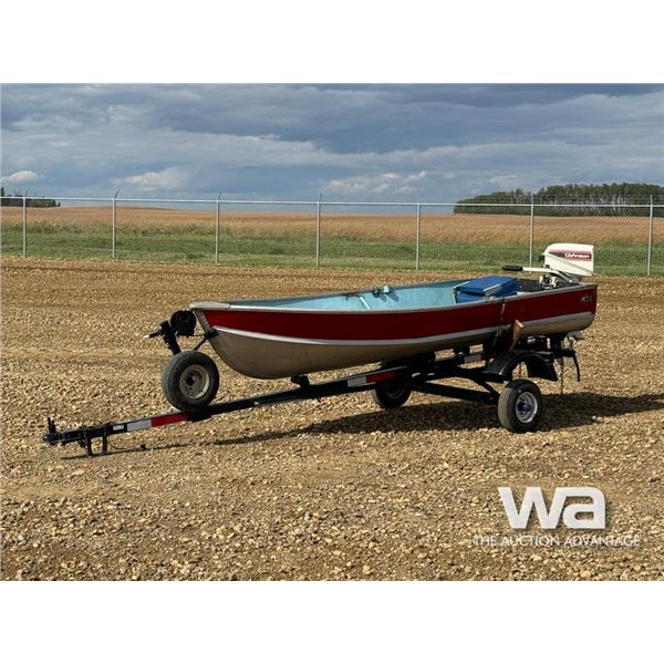 12 FT. ALUMINUM BOAT W/ TRAILER
