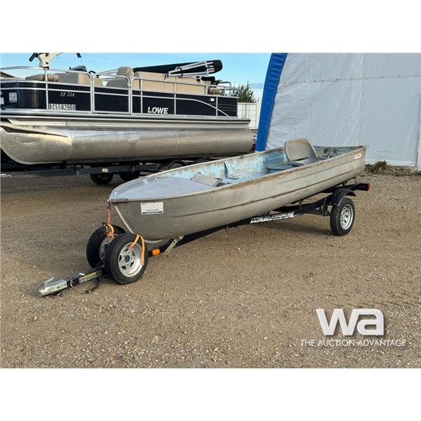 14 FT. ALUMINUM FISHING BOAT W/ KARMEN TRAILER