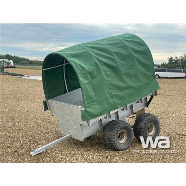 CUSTOM BUILT WALKING BEAM 6 X 4 FT.  ATV TRAILER