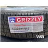Image 5 : (4) GRIZZLY ST225/75R15 TRAILER TIRES & RIMS