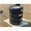 Image 4 : (4) GRIZZLY ST225/75R15 TRAILER TIRES & RIMS