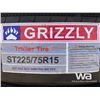 Image 5 : (4) GRIZZLY ST225/75R15 TRAILER TIRES