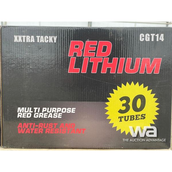 (9) CASES OF 30 RED LITHIUM GREASE TUBES