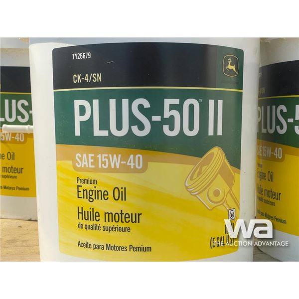 (10) PAILS OF JD PLUS-50 II SAE 15W-40 ENGINE OIL