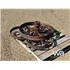 Image 4 : (4) ANTIQUE STEEL PLOW WHEELS