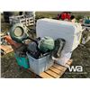 Image 1 : COOLER W/ MISC CAMPING ACCESSORIES