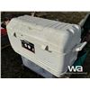 Image 4 : COOLER W/ MISC CAMPING ACCESSORIES