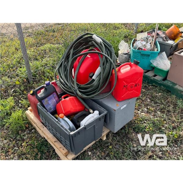 STORAGE BOX, JERRY CANS, MISC. OILS