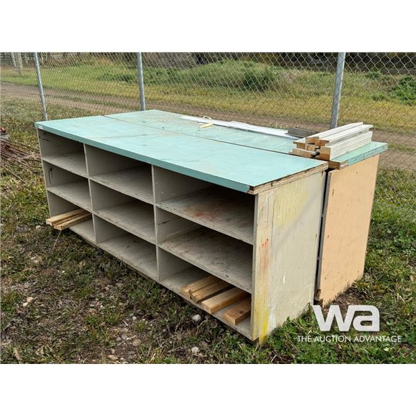 (2) STORAGE SHELVES