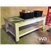 Image 2 : SHOP TABLE ON WHEELS, (2) CONTAINERS OF SCREWS