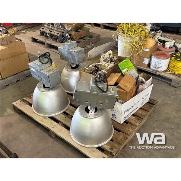 (3) 400W LAMPS, MISC. SHOP TOOLS