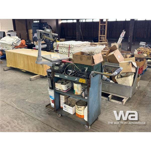 SHOP TOOL CART, MISC. SHOP TOOLS & ACCESSORIES