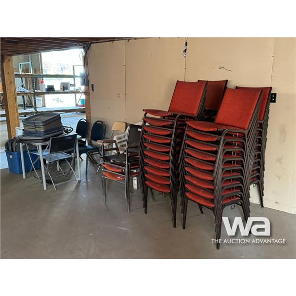 QTY. OF CHAIRS & STORAGE CONTAINERS