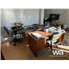 Image 3 : (3) OFFICE DESKS WITH CONTENTS