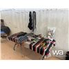 Image 1 : CINCHES, HORSE TACKS, HALTERS, TABLE