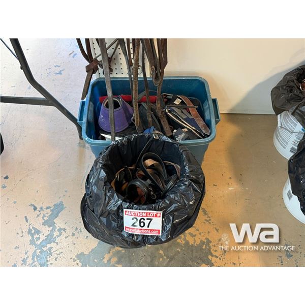 HORSE TACK, BRIDLES, REIGNS, HOOF COVERS