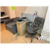 Image 1 : (3) CHAIRS, TWO DRAWER FILING CABINET, HATS