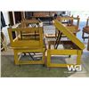 Image 3 : (3) WOODEN DISPLAY STANDS ON WHEELS