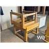 Image 2 : (2) WOODEN DISPLAY STANDS ON WHEELS