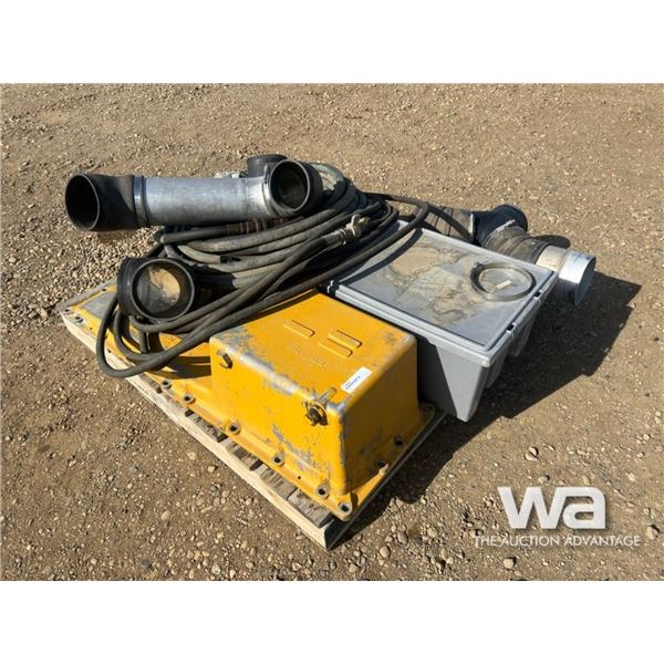 TRUCK AIR INTAKE & HYD. HOSE, CAT OIL PAN