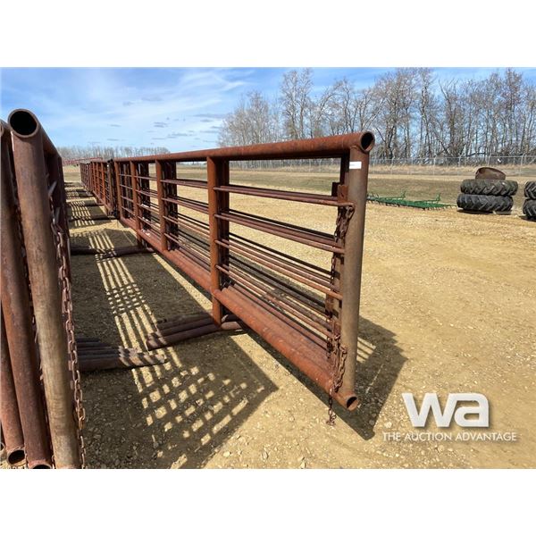 (4) 24 FT. X 5 FT. 4 BAR FREESTANDING PANELS