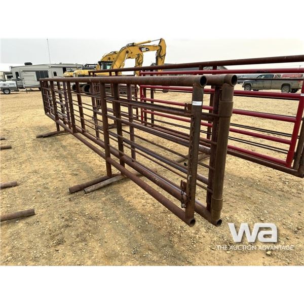 (2) 24 FT. LIVESTOCK PANELS WITH 9 FT. GATE