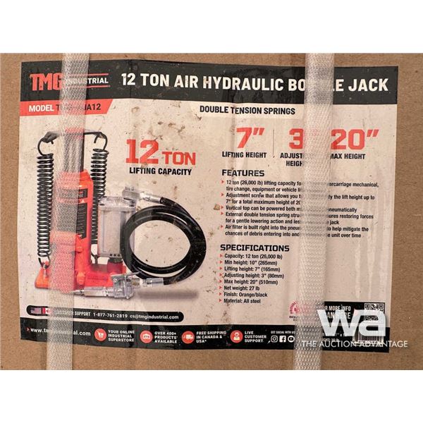 TMG 12 TON AIR HYDRAULIC BOTTLE JACK